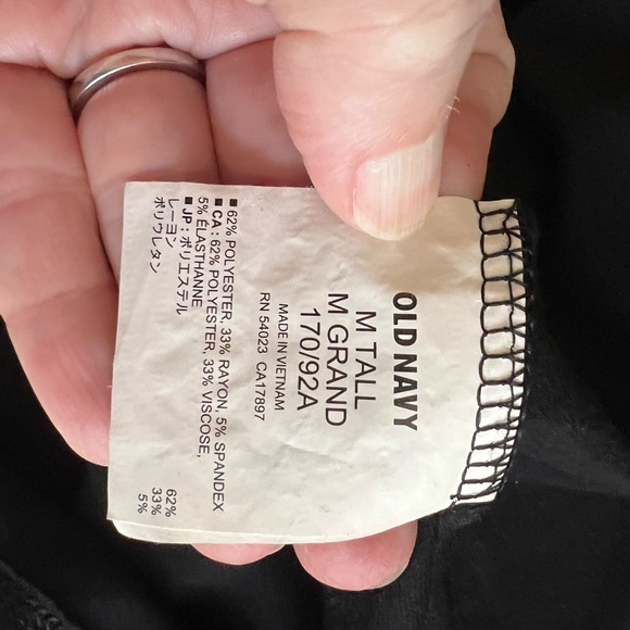 Old Navy, Black classic short sleeve, wrap dress, Medium Tall, Midi - Picture 5 of 6